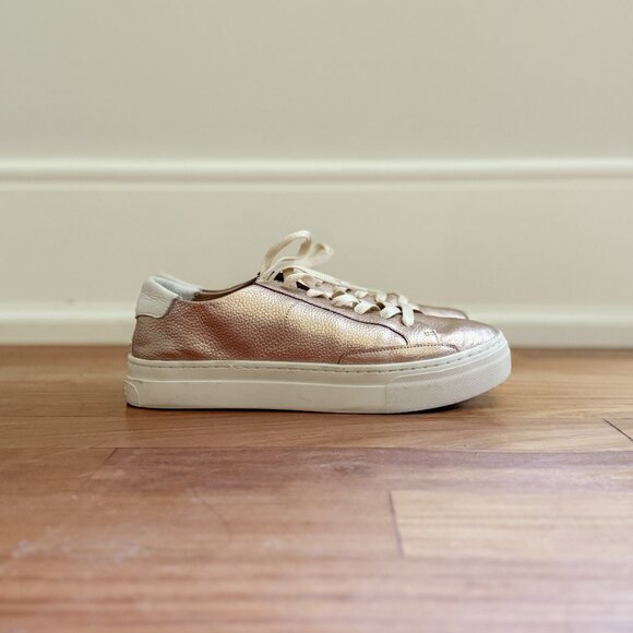 SOLUDOS - Ibiza Platform Leather Sneaker - Womens - Rose Gold - 10 - Picture 7 of 10